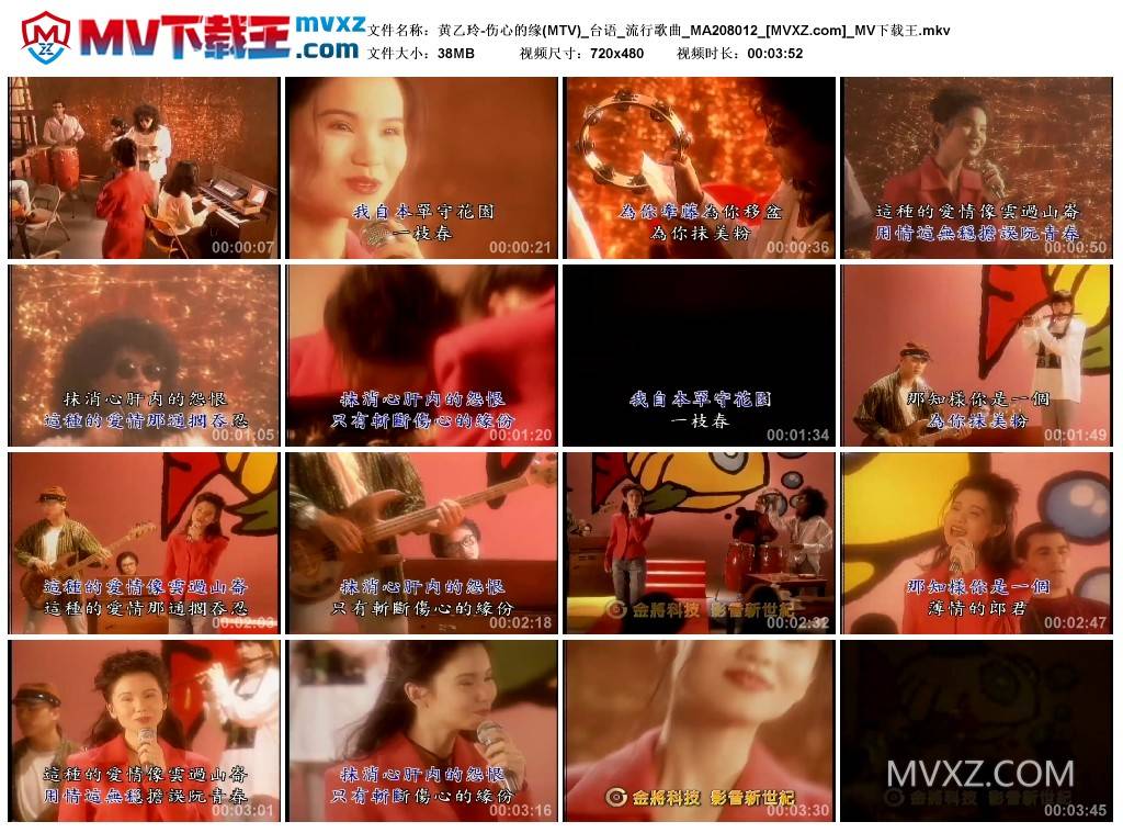 黄乙玲-伤心的缘(MTV)_台语_流行歌曲_MA208012